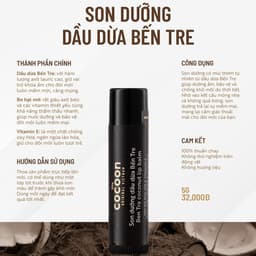 Thumbnail Son Dưỡng Dầu Dừa Bến Tre Cocoon 5g - Mỹ phẩm thuần chay Việt Nam 2