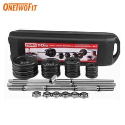 Thumbnail OneTwoFit Bộ đĩa tạ tập gym 50kg tạ tay dụng cụ gym đa năng Bộ Tạ Tay Đa Năng 1