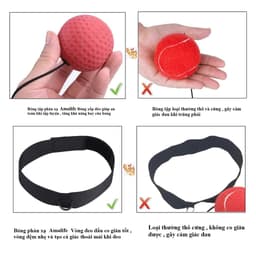 Thumbnail Bóng Tập Phản Xạ Boxing Treo Đầu Bóng Phản Xạ Kickboxing – Bộ Bóng Dây Tập Phản Xạ Đấm Bốc Chính Hãng Amalife 3