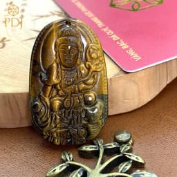 Thumbnail Mặt phật bản mệnh Phổ Hiền Bồ Tát - tuổi Thìn, tuổi Tỵ - tặng kèm dây dù đeo và hộp đựng - M000091 - Trang sức PDJ 4