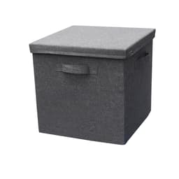 Thumbnail Hộp có nắp | JYSK Mala | bọc vải polyester xám/xanh | R33xS33xC33cm 1