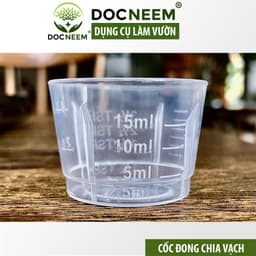 Thumbnail Dụng cụ cốc đong dầu neem và phân bón DOCNEEM trong làm vườn, có chia vạch chính xác, phun trị bệnh, trên hoa hồng 15ml 1