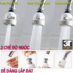 Thumbnail Đầu vòi rửa bát tăng áp điều hướng xoay 360 độ với 3 chế độ nước C'MON DV-03 4