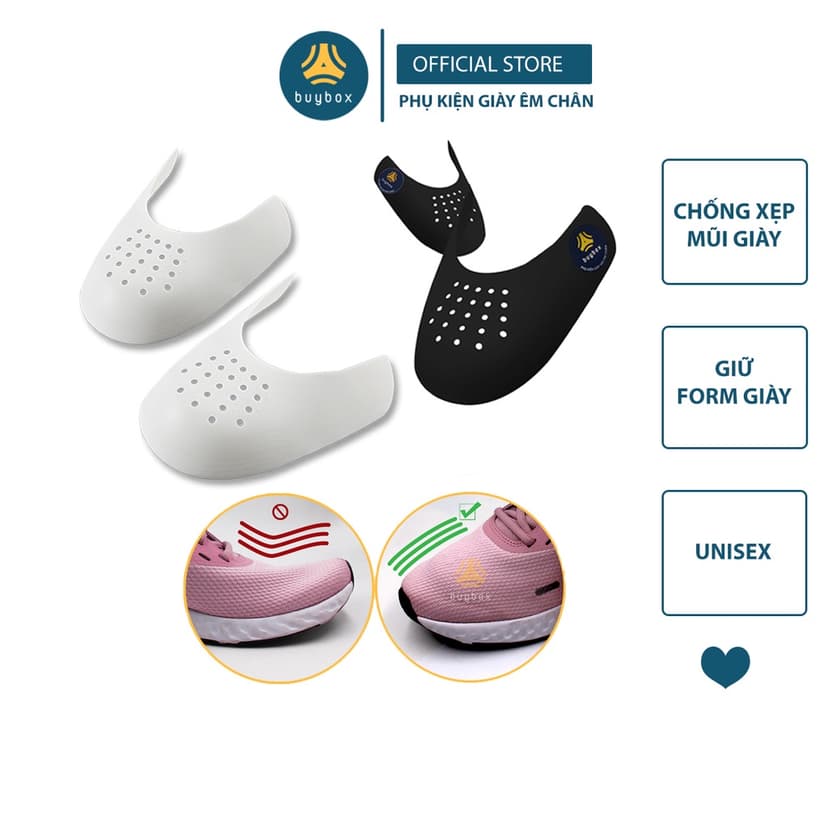 Ảnh Lót độn mũi giày chống nứt da, gãy xẹp và giữ dáng căng phồng - buybox - BBPK58 - (01 cặp) 1