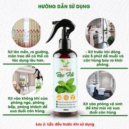 Thumbnail Xịt thơm phòng hương Bạc Hà chai 300ml-100ml- Kháng khuẩn - Khử mùi hôi - Đuổi chuột và côn trùng. 4