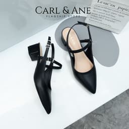 Thumbnail Carl & Ane - Giày gót vuông mũi nhọn kiểu dáng thanh lịch cao 3,5cm màu nude - CL023 2