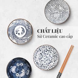 Thumbnail Bộ 2 chén bát 2 đĩa Fellia kiểu Nhật (2 chén, 2 đĩa, 2 đũa) | Sứ cao cấp | Đóng hộp quà tặng 3