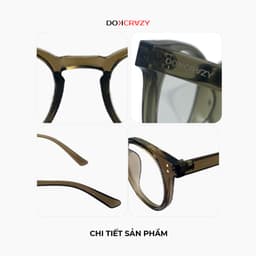 Thumbnail Gọng kính mắt tròn DOKCRAZY LECO nhựa sinh học cao cấp, dáng Hàn Quốc, chống ánh sáng xanh, UV400 4