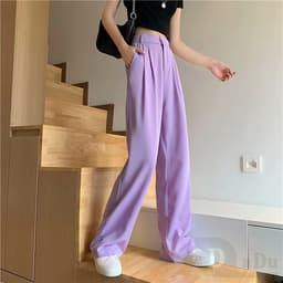 Thumbnail Daduhey Quần Dài Ống Rộng Lưng Cao 3 Màu Lựa Chọn Cho Nữ 3