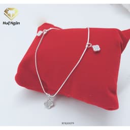 Thumbnail Lắc chân bạc Ý 925 Huệ Ngân - Cỏ bốn lá may mắn RYBJ50079 4