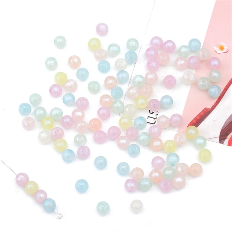 Ảnh BEADIA Hạt xỏ lỗ Beadia bằng acrylic 6mm thời trang làm trang sức thủ công DIY 3