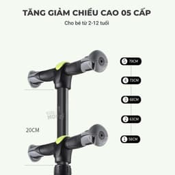 Thumbnail Xe scooter cho bé 21stscooter ROD3 2-12 tuổi, có giảm xóc, đèn LED phát sáng, gấp gọn, siêu nhẹ 4