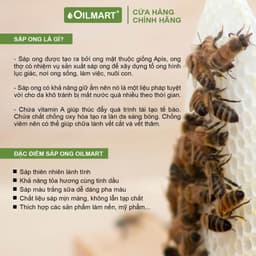 Thumbnail Sáp Ong Tự Nhiên Oilmart Natural Beeswax dạng viên, màu trắng ngà làm nến, son, kem dưỡng. 2