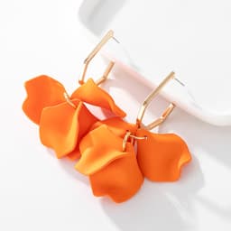 Thumbnail Khuyên tai Pinkdudu PD981 chất liệu acrylic dáng dài mặt cánh hoa hồng thời trang cho nữ 4