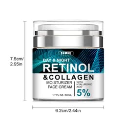 Thumbnail RUOALL Kem Retinol Chứa Axit Hyaluronic Collagen Giúp Dưỡng Ẩm Nâng Cơ Mặt Chống Lão Hóa Và Nếp Nhăn Cho Nam Và Nữ 50G 4