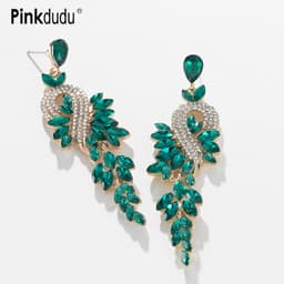 Thumbnail Đôi bông tai PINKDUDU PD899 dáng dài đính đá thời trang cho nữ 1