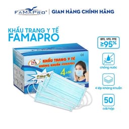 Thumbnail Khẩu trang y tế 4 lớp kháng khuẩn Famapro ( 50 cái/ hộp) 3