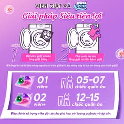 Thumbnail Túi Viên Giặt Xả MaxKleen Hương Nước Hoa Huyền Diệu (34 viên/túi) 1