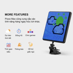 Thumbnail Màn hình Led trang trí Divoom Pixoo Max 32x32, bảng đèn Led kết nối APP + bluetooth hẹn giờ, đếm giờ, nháy theo nhạc 3
