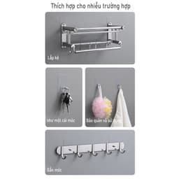 Thumbnail Phụ kiện giữ giá treo đồ MEIDOO dán tường không để lại dấu vết tiện lợi 2