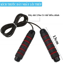 Thumbnail Bộ Dây Nhảy Tập Gym Đấm Bốc Boxing Lõi Thép dẻo Cao Cấp Có Thể Điều Chỉnh Độ Dài Chống Rố Chính Hãng Amalife 2