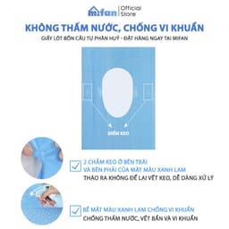 Thumbnail Miếng Giấy Lót Bồn Cầu Tự Phân Hủy MIFAN - 10 miếng/set - Chống Thấm Nước, Dính Chắc Chắn - Nhỏ Gọn, Vô Trùng, Sạch Sẽ 3