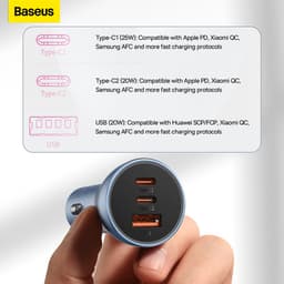 Thumbnail Tẩu sạc nhanh Baseus 65W / 60W 3.0 trên xe hơi thích hợp cho iPhone 13 Pro Max Xiaomi 2
