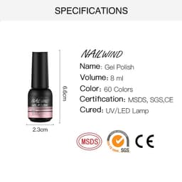 Thumbnail Rosalind NAILWIND Gel Polish 8ml Màu sắc khác nhau cho đèn LED / UV thiết kế móng tay nghệ thuật (01-20) 3