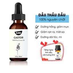 Thumbnail Dầu Thầu Dầu KOBI Castor 30ml 100% nguyên chất, tặng tinh dầu oải hương 5ml 1