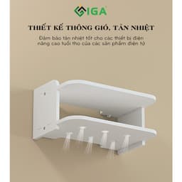 Thumbnail Kệ wifi treo tường 2 tầng IGA không cần khoan để đầu thu kỹ thuật số, remote điện thoại - IG407 / IG411 2