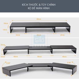 Thumbnail Bộ 3 Kệ Để Màn Hình Đa Chức Năng Dễ Dàng Điều Chỉnh Chiều Dài Từ 80 Đến 120cm SIB Decor KDB10 3