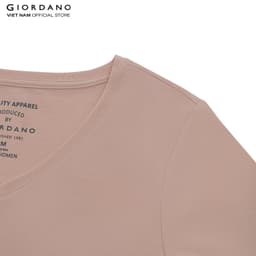 Thumbnail GIORDANO Áo Thun Ngắn Tay Cổ Tim Nữ 05322248 2