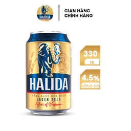 Thumbnail Nồng độ cồn 4.5% - Combo 02 Thùng bia Halida - Thùng 24 lon 330ml 1