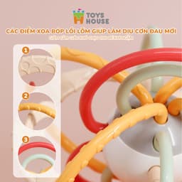 Thumbnail Gặm nướu cho bé, lục lạc cầm tay cho bé giảm ngứa nướu và luyện vận động tinh manhattan ToysHouse 822-86 2