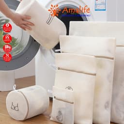 Thumbnail Bộ 6 Túi Giặt 3 Lớp Bảo Vệ Quần Áo, Đồ Lót Dùng Cho Máy Giặt Nhiều Kích Thước + Combo 5 Túi Giặt Chính Hãng  Amalife 3