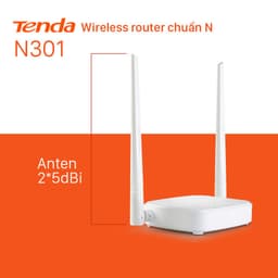 Thumbnail Bộ Phát WiFi Tenda N301 Chuẩn N 300Mbps - Hàng Chính Hãng 2