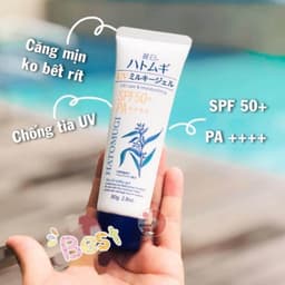 Thumbnail Kem chống nắng Reihaku Hatomugi SPF50+ PA++++ 80g và kem chống nắng nâng tone dưỡng ẩm và làm sáng da 70g - Bahachiha 4