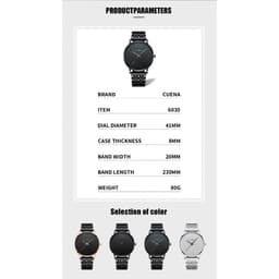 Thumbnail Đồng hồ thạch anh CRRJU 6030X bằng thép không gỉ không thấm nước thời trang cho nam 4