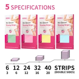 Thumbnail Bộ 24 miếng sáp dán tẩy lông RUOALL hai mặt tự nhiên cỡ lớn 9x18 150g chất lượng cao 3