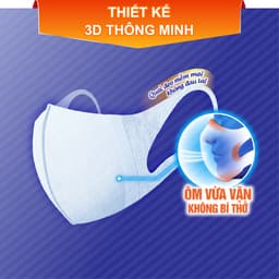 Thumbnail Khẩu trang Unicharm 3D Mask Super Fit siêu thoáng khí hộp 100 miếng 1