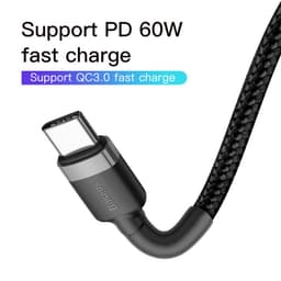 Thumbnail Cáp Sạc Nhanh 2 đầu C Baseus Dây đầu C sang Type-C PD 60W cho Samsung S21 S10 A21 2