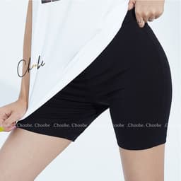 Thumbnail Quần legging nữ đùi Choobe thun cạp cao biker lửng ngố dáng ôm bó lưng thun bigsize tập gym yoga 4