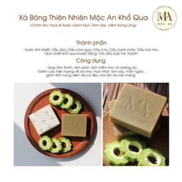 Thumbnail Xà Bông Thiên Nhiên Mộc An Khổ Qua Chăm Sóc Face & Body- Giảm Mụn, Rôm Sảy Handmade 100g 4