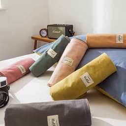 Thumbnail Vỏ gối nằm cotton tici Lidaco màu trơn vải dày thấm hút mồ hôi (1 chiếc) 2
