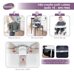 Thumbnail Ghế ăn dặm gấp gọn cho bé tiện lợi Mastela 07330 - ghế ăn du lịch - hàng chính hãng 3