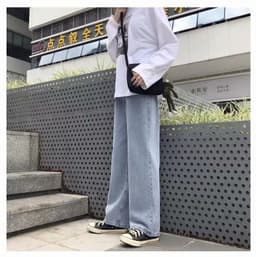 Thumbnail Quần jeans dài DADUHEY ống rộng phong cách Hàn Quốc cá tính thời trang cho nữ 4