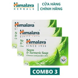 Thumbnail Combo 3 xà phòng làm sạch mụn lưng Himalaya Neem&Tumeric Soap 75g/sản phẩm 2