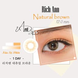 Thumbnail Lens cận ANN365 dùng 24H màu nâu tự nhiên sử dụng 1 lần natural brown 1