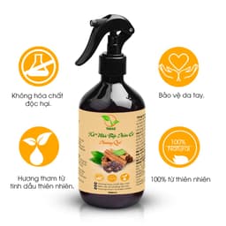Thumbnail Combo nước lau bề mặt đa năng hữu cơ chiết xuất bồ hòn và tinh dầu thiên nhiên 500ml+ 10 khăn lau đa năng 2 mặt 3