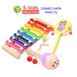 Thumbnail Đồ chơi âm nhạc cho bé S-kids, Bộ nhạc cụ nhiều chi tiết bằng gỗ cho trẻ sơ sinh 4
